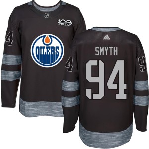 Ryan Smyth Men's Edmonton Oilers Authentic Black 1917-2017 100th Anniversary Jersey
