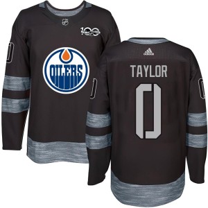 Ty Taylor Men's Edmonton Oilers Authentic Black 1917-2017 100th Anniversary Jersey