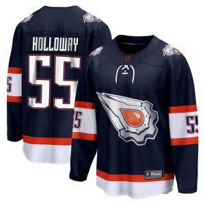 Dylan Holloway Men's Fanatics Branded Edmonton Oilers Breakaway Navy Special Edition 2.0 Jersey