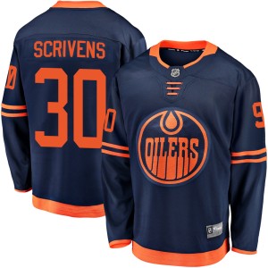 Ben Scrivens Men's Fanatics Branded Edmonton Oilers Breakaway Navy Alternate 2018/19 Jersey