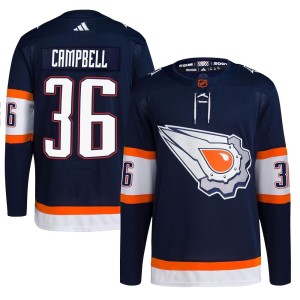 Jack Campbell Youth Adidas Edmonton Oilers Authentic Navy Reverse Retro 2.0 Jersey
