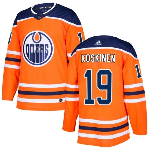 Mikko Koskinen Youth Adidas Edmonton Oilers Authentic Orange r Home Jersey