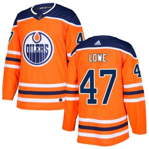 Keegan Lowe Youth Adidas Edmonton Oilers Authentic Orange r Home Jersey