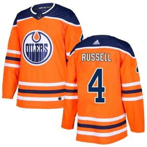 Kris Russell Youth Adidas Edmonton Oilers Authentic Orange r Home Jersey