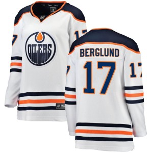 Carl Berglund Women's Fanatics Branded Edmonton Oilers Breakaway White Away Jersey