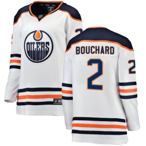 Evan Bouchard Women's Fanatics Branded Edmonton Oilers Breakaway White Away Jersey