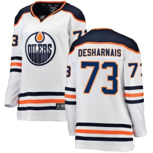 Vincent Desharnais Women's Fanatics Branded Edmonton Oilers Breakaway White Away Jersey