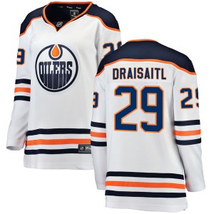 Leon Draisaitl Women's Fanatics Branded Edmonton Oilers Authentic White Away Breakaway Jersey