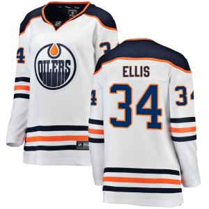 Nick Ellis Women's Fanatics Branded Edmonton Oilers Breakaway White Away Jersey