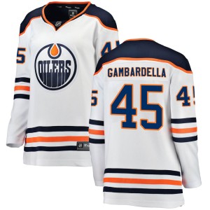 Joe Gambardella Women's Fanatics Branded Edmonton Oilers Breakaway White Away Jersey