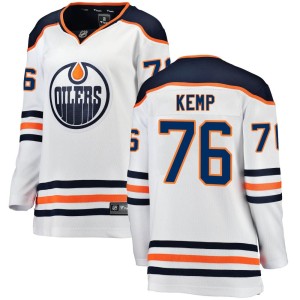 Philip Kemp Women's Fanatics Branded Edmonton Oilers Breakaway White Away Jersey
