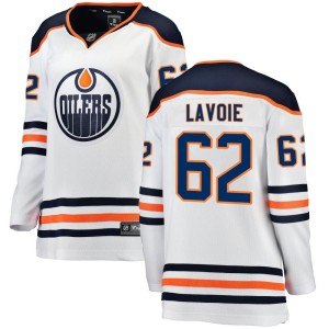 Raphael Lavoie Women's Fanatics Branded Edmonton Oilers Breakaway White Away Jersey