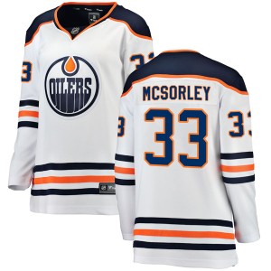 Marty Mcsorley Women's Fanatics Branded Edmonton Oilers Authentic White Away Breakaway Jersey