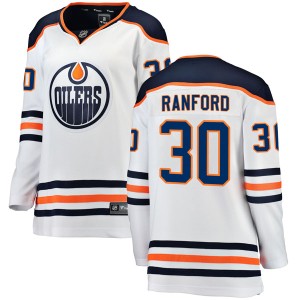 Bill Ranford Women's Fanatics Branded Edmonton Oilers Authentic White Away Breakaway Jersey