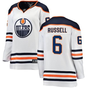 Kris Russell Women's Fanatics Branded Edmonton Oilers Breakaway White Away Jersey