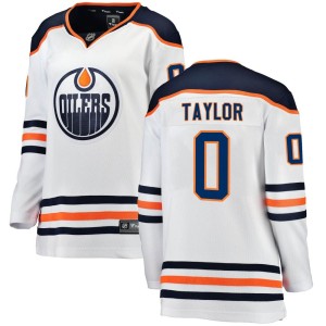 Ty Taylor Women's Fanatics Branded Edmonton Oilers Breakaway White Away Jersey