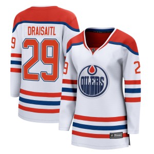 Leon Draisaitl Women's Fanatics Branded Edmonton Oilers Breakaway White 2020/21 Special Edition Jersey