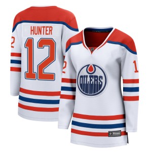 Dave Hunter Women's Fanatics Branded Edmonton Oilers Breakaway White 2020/21 Special Edition Jersey