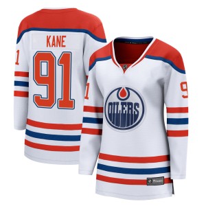 Evander Kane Women's Fanatics Branded Edmonton Oilers Breakaway White 2020/21 Special Edition Jersey