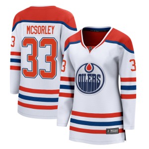Marty Mcsorley Women's Fanatics Branded Edmonton Oilers Breakaway White 2020/21 Special Edition Jersey