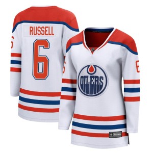 Kris Russell Women's Fanatics Branded Edmonton Oilers Breakaway White 2020/21 Special Edition Jersey