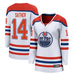 Glen Sather Women's Fanatics Branded Edmonton Oilers Breakaway White 2020/21 Special Edition Jersey