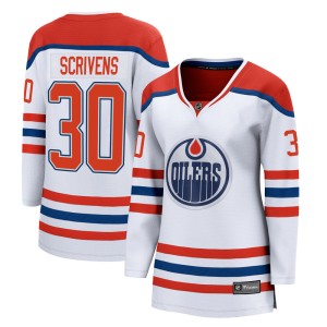 Ben Scrivens Women's Fanatics Branded Edmonton Oilers Breakaway White 2020/21 Special Edition Jersey