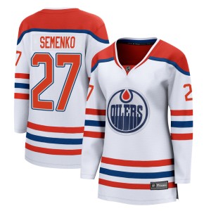 Dave Semenko Women's Fanatics Branded Edmonton Oilers Breakaway White 2020/21 Special Edition Jersey