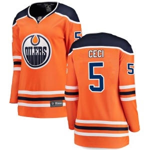 Cody Ceci Women's Fanatics Branded Edmonton Oilers Breakaway Orange Home Jersey