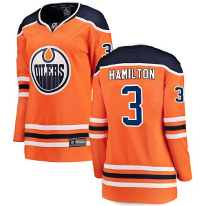 Al Hamilton Women's Fanatics Branded Edmonton Oilers Authentic Orange r Home Breakaway Jersey