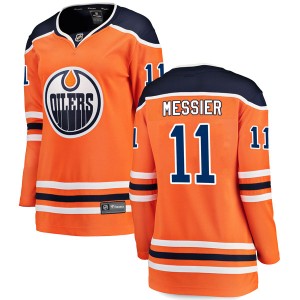 Mark Messier Women's Fanatics Branded Edmonton Oilers Authentic Orange r Home Breakaway Jersey