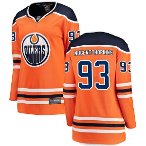 Ryan Nugent-Hopkins Women's Fanatics Branded Edmonton Oilers Authentic Orange r Home Breakaway Jersey