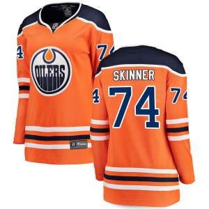 Stuart Skinner Women's Fanatics Branded Edmonton Oilers Breakaway Orange Home Jersey