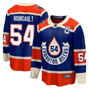 Xavier Bourgault Men's Fanatics Branded Edmonton Oilers Premier Royal Breakaway 2023 Heritage Classic Jersey