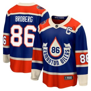 Philip Broberg Men's Fanatics Branded Edmonton Oilers Premier Royal Breakaway 2023 Heritage Classic Jersey