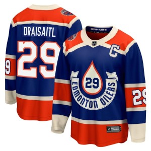 Leon Draisaitl Men's Fanatics Branded Edmonton Oilers Premier Royal Breakaway 2023 Heritage Classic Jersey