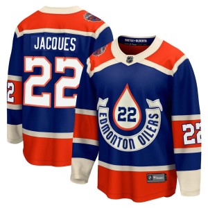Jean-Francois Jacques Men's Fanatics Branded Edmonton Oilers Premier Royal Breakaway 2023 Heritage Classic Jersey