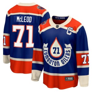 Ryan McLeod Men's Fanatics Branded Edmonton Oilers Premier Royal Breakaway 2023 Heritage Classic Jersey