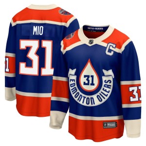 Eddie Mio Men's Fanatics Branded Edmonton Oilers Premier Royal Breakaway 2023 Heritage Classic Jersey