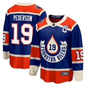 Lane Pederson Men's Fanatics Branded Edmonton Oilers Premier Royal Breakaway 2023 Heritage Classic Jersey