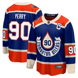 Corey Perry Men's Fanatics Branded Edmonton Oilers Premier Royal Breakaway 2023 Heritage Classic Jersey