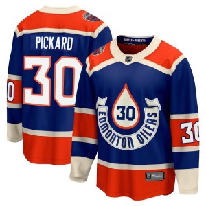 Calvin Pickard Men's Fanatics Branded Edmonton Oilers Premier Royal Breakaway 2023 Heritage Classic Jersey