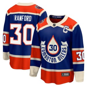 Bill Ranford Men's Fanatics Branded Edmonton Oilers Premier Royal Breakaway 2023 Heritage Classic Jersey