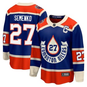 Dave Semenko Men's Fanatics Branded Edmonton Oilers Premier Royal Breakaway 2023 Heritage Classic Jersey