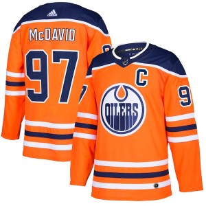 Connor McDavid Youth Adidas Edmonton Oilers Authentic Orange Home Jersey