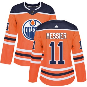 Mark Messier Women's Adidas Edmonton Oilers Authentic Orange Home Jersey
