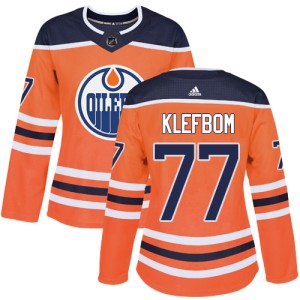Oscar Klefbom Women's Adidas Edmonton Oilers Authentic Orange Home Jersey