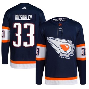 Marty Mcsorley Men's Adidas Edmonton Oilers Authentic Navy Reverse Retro 2.0 Jersey
