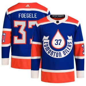 Warren Foegele Youth Adidas Edmonton Oilers Authentic Royal 2023 Heritage Classic Primegreen Jersey