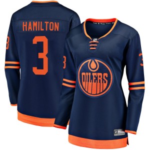 Al Hamilton Women's Fanatics Branded Edmonton Oilers Breakaway Navy Alternate 2018/19 Jersey